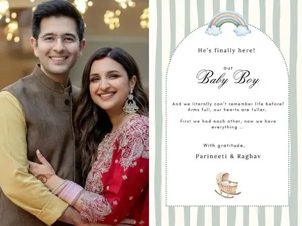 Parineeti Chopra and Raghav Chadha Welcome Baby Boy, Share Joyous Announcement