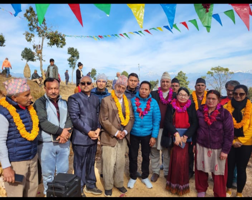 भारत के सहयोग से नेपाल के रामेछाप में रखी गई योगाश्रम की आधारशिला