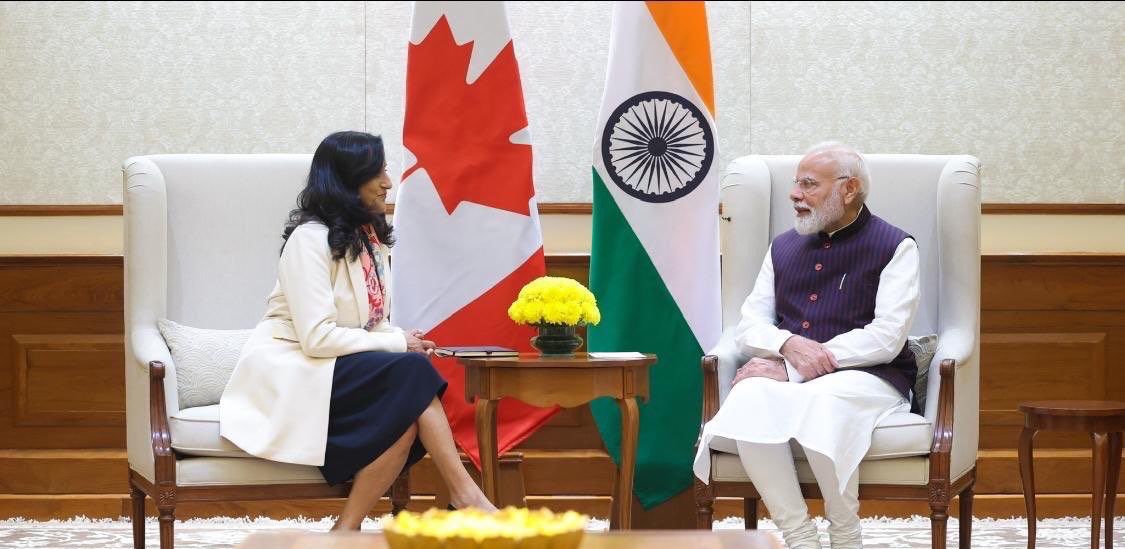 PM Modi Meets Canadian Foreign Minister Anita Anand, Seeks Fresh Energy in India–Canada Relations