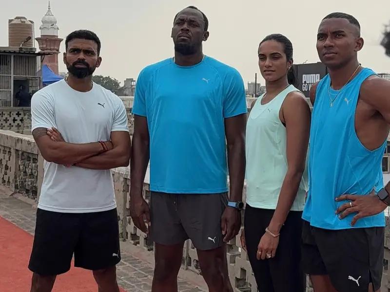 Usain Bolt Joins PV Sindhu, PR Sreejesh, and Animesh Kujur for Rooftop Relay at Delhi’s Khari 