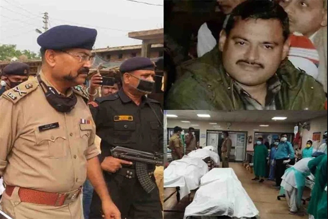 कानपुर मे हिस्ट्रीशीटर को पकड़ने गई पुलिस टीम पर फायरिंग, DSP समेत आठ शहीद