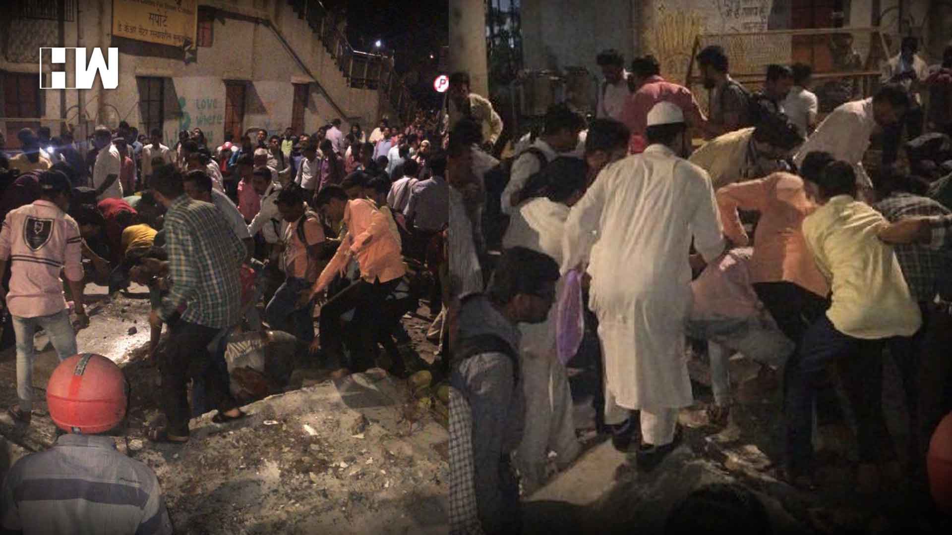 मुंबई: CST के पास फुटओवर ब्रिज गिरा, 3 की मौत, 34 घायल