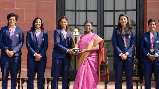 Team India Presents World Cup Jersey to President Droupadi Murmu After Meeting PM Modi